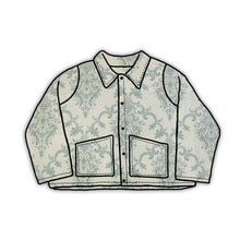 Load image into Gallery viewer, Green Damask Wholecloth Quilt