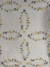 Load image into Gallery viewer, Embroidered Floral Wholecloth Quilt
