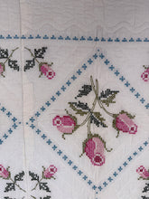 Load image into Gallery viewer, Floral Cross Stitch Quilt
