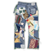 Load image into Gallery viewer, Distressed Patchwork Denim 34 x 34
