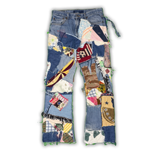 Load image into Gallery viewer, Distressed Patchwork Denim 34 x 34
