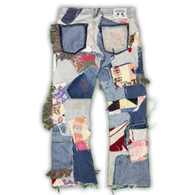 Load image into Gallery viewer, Distressed Patchwork Denim 34 x 34
