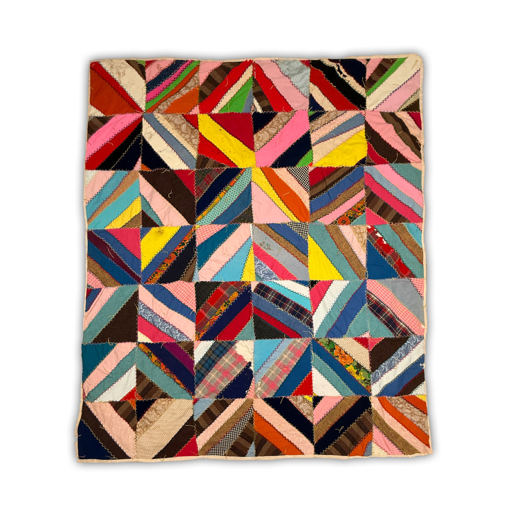 Strip Pieced Squares Quilt