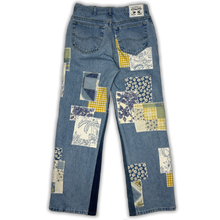 Load image into Gallery viewer, Patchwork Flared Pants 34x32
