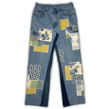 Load image into Gallery viewer, Patchwork Flared Pants 34x32
