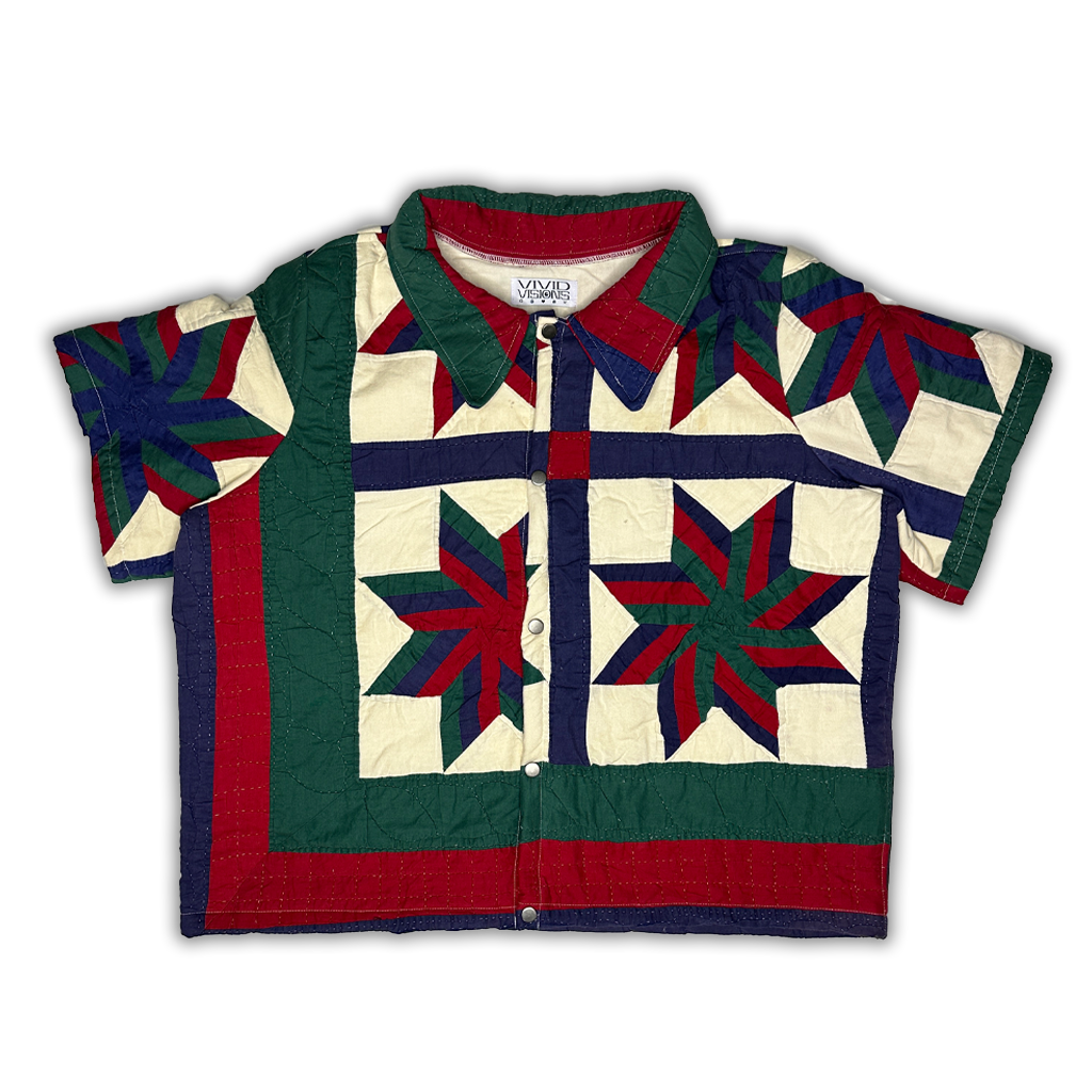 Collared Quilt Shirt XL
